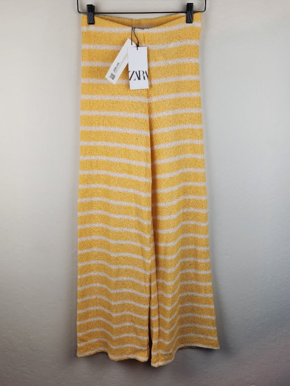 NWT Zara Striped Knit Pants S Blogger Favorite Resortwear Beach Coverup